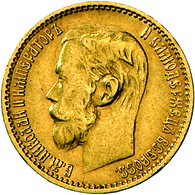 Russland - Anlagegold: Nicholas II. 1894-1917: 5 Rubel 1898 (AG - Avraam Hutseus), KM Y# 62, Friedbe - Russie