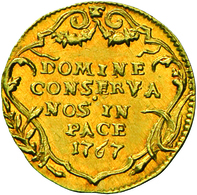 Schweiz: Zürich: ½ Dukat 1767. Löwe Und Wappen, Rs: DOMINE CONSERVA NOS IN PACE.Friedberg 487a. 1,7 - Autres & Non Classés