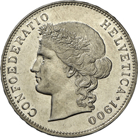 Schweiz: 5 Franken 1900 B, MHZ 2-1198i, Divo 181, Seltener Jahrgang, Auflage: 33.000 Exemplare, Vorz - Andere & Zonder Classificatie