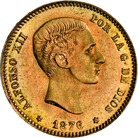 Spanien - Anlagegold: Alfonso XII. 1874-1885: Lot 2 Goldmünzen: 10 Pesetas 1878 (NP 1961 RRR !!!), K - Andere & Zonder Classificatie