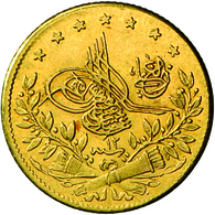 Türkei - Anlagegold: Abdul Hamid II. 1876-1909 (1293-1327 AH): 50 Kurush 1887 (AH 1293, Jahr 12), KM - Turkey