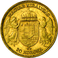 Ungarn - Anlagegold: Franz Josef I. 1848-1916: Lot 2 Goldmünzen: 10 Korona 1898, KM # 485, Friedberg - Hongrie