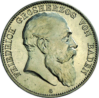 Baden: Friedrich I. 1852-1907: 5 Mark 1907 G, Jaeger 33, Vorzüglich. - Taler En Doppeltaler