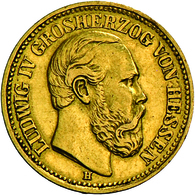 Hessen: Ludwig IV. 1877-1892: 10 Mark 1880 H, Jaeger 219, Sehr Schön. Gewicht 3,982 G, 900/1000. - Pièces De Monnaie D'or