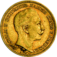 Preußen: Wilhelm II. 1888-1918: Lot 2 Goldmünzen: 10 Mark 1906 A, Jaeger 251, Korrosionsspuren Sonst - Monete D'oro