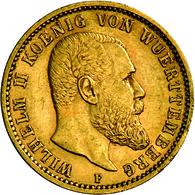 Württemberg: Wilhelm II. 1891-1918: 20 Mark 1900 F, Jaeger 296, Sehr Schön. Gewicht 7,965 G, 900/100 - Monete D'oro