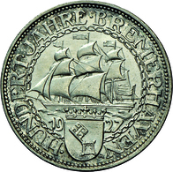 Weimarer Republik: 5 Reichsmark 1927 A Bremerhaven, Jaeger 326, Winz. Kratzer, Patina, Vorzüglich-st - Altri & Non Classificati