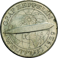 Weimarer Republik: 5 Reichsmark 1930 A, Zeppelin, Jaeger 343, Feine Kratzer, Fast Vorzüglich; Dazu S - Andere & Zonder Classificatie