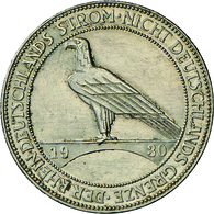 Weimarer Republik: Lot 2 Münzen: 3 Reichsmark 1930 A, Rheinland-Räumung, Jaeger 345, Vorzüglich; 5 R - Autres & Non Classés