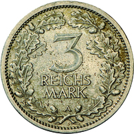 Weimarer Republik: 3 Reichsmark 1931 A, Kursmünze, Jaeger 349, Kratzer, Sehr Schön - Vorzüglich. - Andere & Zonder Classificatie