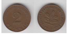 ALLEMAGNE - 2 PFENNIG 1961 - 2 Pfennig