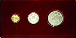 Medaillen Deutschland: "Der Deutschland EURO-Satz 1996". 3 Medaillen Geprägt Von Der Münzprägestatt - Other & Unclassified