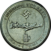 Medaillen Deutschland: Drittes Reich 1933-1945: Silber-Gußmedaille 1941, Auf Die Einnahme Von Kreta - Andere & Zonder Classificatie