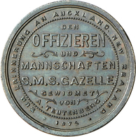 Medaillen Deutschland: Kupfermedaille 1875: Besuch Des Kriegsschiffes S.M.S. Gazelle In Auckland, Ne - Andere & Zonder Classificatie