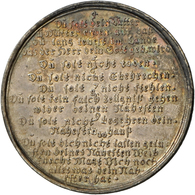 Medaillen - Religion: Silbermedaille O. J. (17. Jhd.), Auf Die 10 Gebote; 26 Mm, 5,2 G, Patina, Sehr - Unclassified