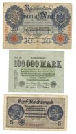 Germany Germania 5 + 20 + 1000 Mark  Belle Banconote Storiche LOTTO 872 - Verzamelingen