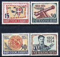 YUGOSLAVIA 1954 Serbian Insurrection Anniversary MNH / **.  Michel 751-54 - Neufs