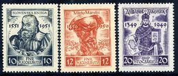 YUGOSLAVIA 1951 Medieval Writers  MNH / **.  Michel 668-70 - Neufs