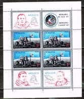Romania 1971 Space Apollo 15 Moon Exploration Program Spacecraft Sciences US Astronauts Stamps Mi BL 88 (Slightly Fold) - Sammlungen