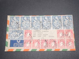 IRLANDE - Enveloppe Pour Les Etat Unis En 1954 , Affranchissement Important Plaisant - L 12365 - Storia Postale