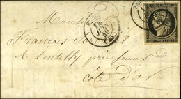 Càd T 15 PARIS (60) 14 JUIN 49 Sur Lettre Avec Texte. Exceptionnelle Combinaison D'un Càd Oblitérant Après Janvier 49. - - 1849-1850 Ceres