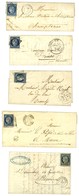 Lot De 5 Lettres Affranchies Avec N° 4, Diverses Nuances Et Oblitérations. Pièces Choisies. - TB / SUP. - 1849-1850 Ceres