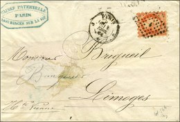 Losange J / N° 16 Piquage Susse Càd J PARIS J Sur Lettre Avec Légère Restauration Pour Limoges. 1861. - TB. - 1853-1860 Napoléon III.