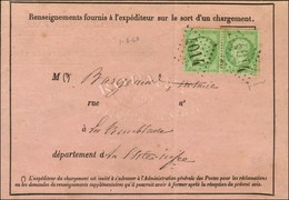 GC 4014 / N° 20 (2) Sur Avis De Réception Pour La Tremblade. 1867. - TB / SUP. - 1862 Napoleone III