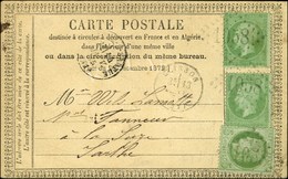 GC 1058 / N° 20 (2) + 53 Càd T 16 CLISSON (42) Sur CP Pour La Suze. 1875. - TB. - 1862 Napoléon III.