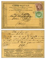 GC 2046 / N° 53 Avec 4 Entailles Verticales + 58 Entaille CA Càd T 17 LILLE (57) Sur CP Annonce Pour Douai. 1875. - TB.  - 1871-1875 Cérès