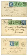 Lot De 3 Lettres Affranchies à 30 Et 40c Pour La Lorraine Et La Prusse Avec N° 53 Et 60. - SUP. - 1871-1875 Ceres
