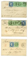 Lot De 3 Lettres Affranchies à 30 Et 40c Pour La Lorraine Et La Prusse Avec N° 53 Et 60. - SUP. - 1871-1875 Cérès