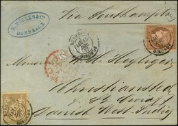 Càd BORDEAUX / GIRONDE / N° 54 + 69 Sur Lettre Adressée à Ste Croix (Indes Danoises), Au Verso Càd De Passage St Thomas. - 1876-1878 Sage (Typ I)