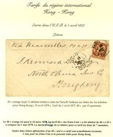 Càd PARIS / R. TAITBOUT 19 AVRIL 78 / N° 70 Sur Lettre Pour Hong-Kong (tarif Du 1er Avril 1877). Le 40c. Orange Est Paru - 1876-1878 Sage (Typ I)