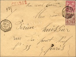 Càd T 18 CHAILLY / SEINE-ET-MARNE 15 JANV. 79 / N° 67 + N° 71 Sur Lettre Chargée. Dernier Jour De La Lettre Chargée Au T - 1876-1878 Sage (Typ I)