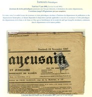 Oblitération Typo / N° 83 Paire Sur Journal Entier L'Echo Bayeusain Du 19 Novembre 1897. - TB. - 1876-1878 Sage (Type I)