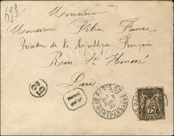 Càd PARIS-52 / BD MONTPARNASSE / N° 97 Sur Lettre Recommandée En Franchise Adressée Au Président De La République (seul  - 1876-1878 Sage (Typ I)