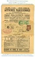 Càd PARIS-70 / R. D'ALLEMAGNE / N° 85 + 102 (2) Sur Imprimé Périodique Complet Adressé Sous Bande En Recommandé à Versai - 1876-1878 Sage (Type I)