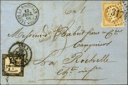 GC 3174 / N° 21 Sur Lettre Avec Texte Daté De Dampierre Le 13 Février 1866 Remise à La Boite Mobile Pour La Rochelle. Au - 1859-1959 Lettres & Documents