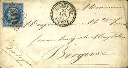 GC 5115 / N° 22 Càd HUSSEIN DEY / ALGERIE Sur Lettre Avec Texte Pour Bergerac. 1864. - SUP. - R. - Altri & Non Classificati