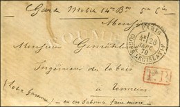 Càd PARIS / CORPS LEGISLATIF (rare) + PP Rouge 26 SEPT. 70 Sur Lettre Pour Tonneins. Au Recto, Mention Manuscrite '' Gar - Guerra Del 1870