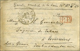 Càd PARIS / CORPS LEGISLATIF (rare) + PP Rouge 27 SEPT. 70 Sur Lettre Pour Tonneins. Au Recto, Mention Manuscrite '' Gar - Krieg 1870