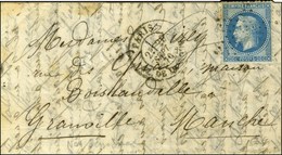 Etoile 1 / N° 29 Càd PARIS / PL. DE LA BOURSE 29 SEPT. 70 Sur Lettre Pour Granville. Au Verso, Càd D'arrivée 10 OCT. 70. - Krieg 1870