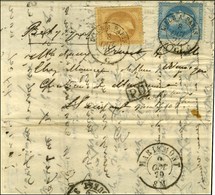 Lettre Avec Texte Daté De Paris Le 30 Septembre 1870 Pour Mariemont (Belgique), Au Recto Càd LILLE A PARIS / C 8 OCT. 70 - Guerra Del 1870