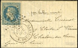 Etoile 15 / N° 29 Càd PARIS / R. BONAPARTE 9 OCT. 70 Sur Lettre Pour Chalon Sur Saône, Au Verso Càd D'arrivée 16 OCT. 70 - Guerre De 1870