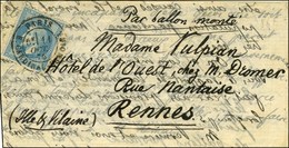 Càd PARIS / R. CARDINAL LEMOINE 11 OCT. 70 Sur Lettre Pour Rennes, Au Verso Càd D'arrivée 18 OCT. 70. LE JULES FAVRE N°  - Guerra Del 1870