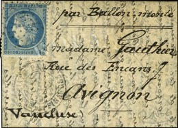 Etoile 35 / N° 37 Càd PARIS / MINISTERE DES FINANCES 18 OCT. 70 5e Levée Sur Lettre Pour Avignon. Au Verso, Càd D'arrivé - Guerra Del 1870