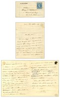 Lettre Avec Texte De Paris Le 23 Octobre 1870 Pour Aumont Par Hornoy (Somme). Au Recto, Timbre Non Oblitéré, Sans Càd D' - Guerra Del 1870