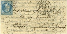 Lettre Avec Très Bon Texte Daté De Paris Le 1 Novembre 1870 Pour Dieppe, Au Recto GC 3997 / N° 29 Càd TOURS (36) 3 NOV.  - War 1870