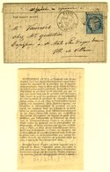 Etoile 21 / N° 37 Càd PARIS / R. St ANTOINE 13 NOV. 70 Sur Gazette N° 7 Avec Supplément Rédigé Au Verso Par L'expéditeur - Guerra Del 1870